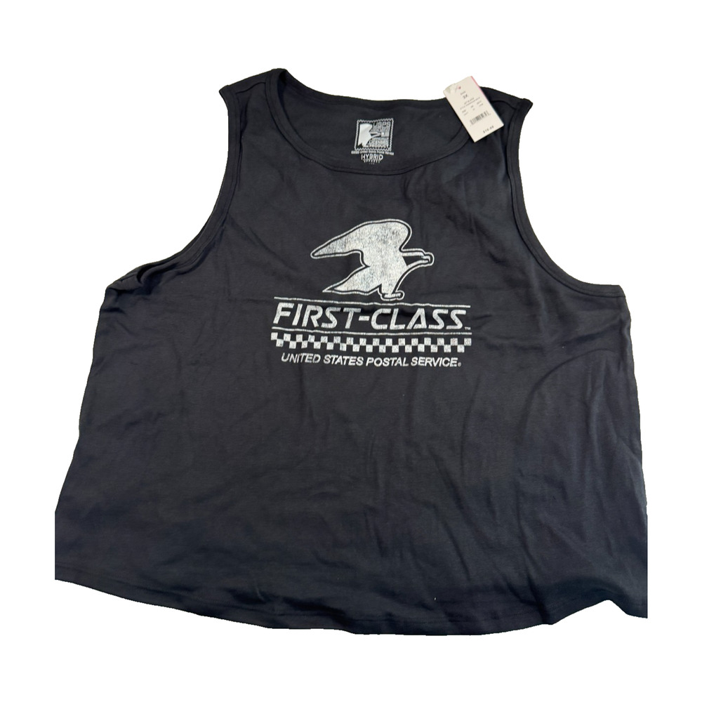 USPS Women's First Class Graphic Tank Top - Black 3X